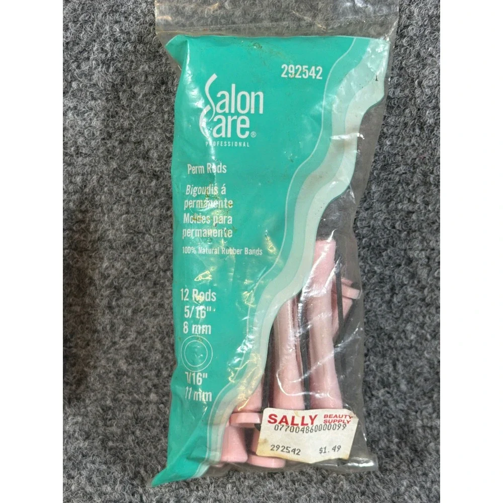 Vintage Salon Care Professional Pink Perm Rods 5/16